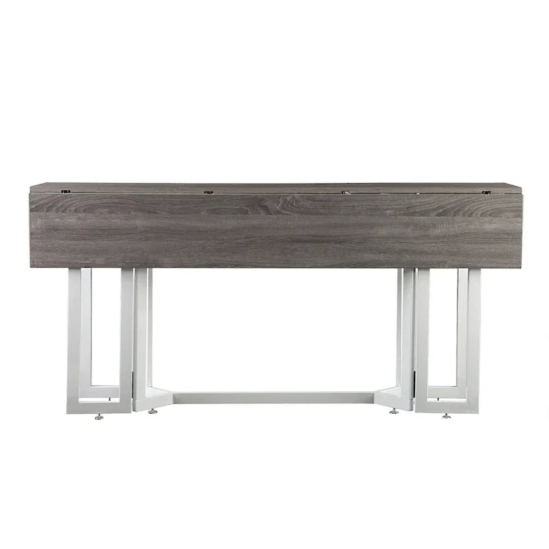 SEI Furniture Driness Grey Folding Drop Leaf Table