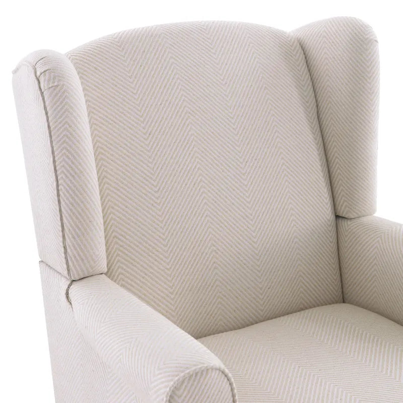 Set of 2 Accent Armchairs with Turned Legs in Blue, Beige, and Grey