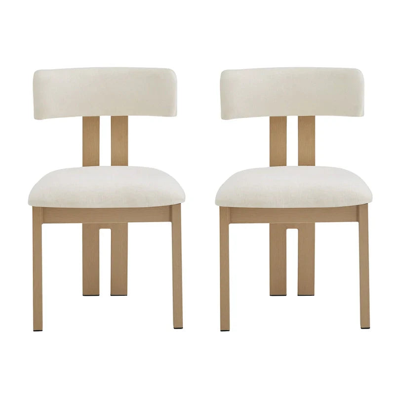 Set of 4 Astura Upholstered Dining Chairs with Iron Frame by Christopher Knight Home
