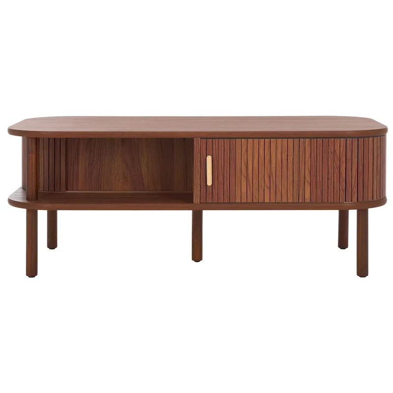 SAFAVIEH Home Tealla 2-Door Tambour Coffee Table - 43"W x 22"D x 17"H