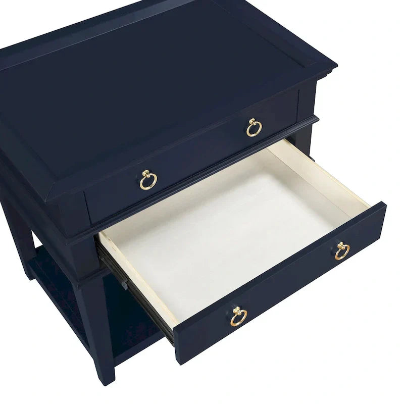 Greyson Living Collette Nightstand with 2-Drawer Tray Top