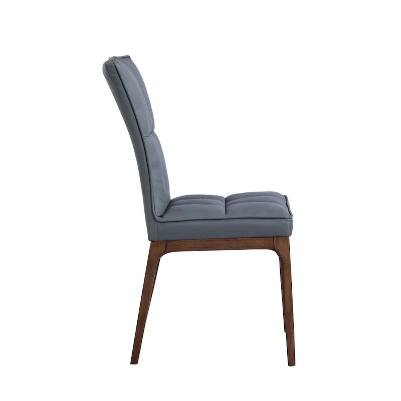 Set of 2 Contemporary Tufted Side Chairs with Sturdy Solid Wood Frame