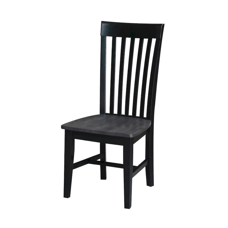 Set of 2 Cosmo Tall Mission Chairs in Solid Wood by International Concepts