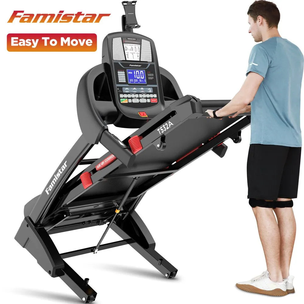 Famistar Folding Treadmill for Home with 15 Levels Auto Incline, 300LB Capcity, 10MPH Fast Speed Controls  sgtnighsdesigns
