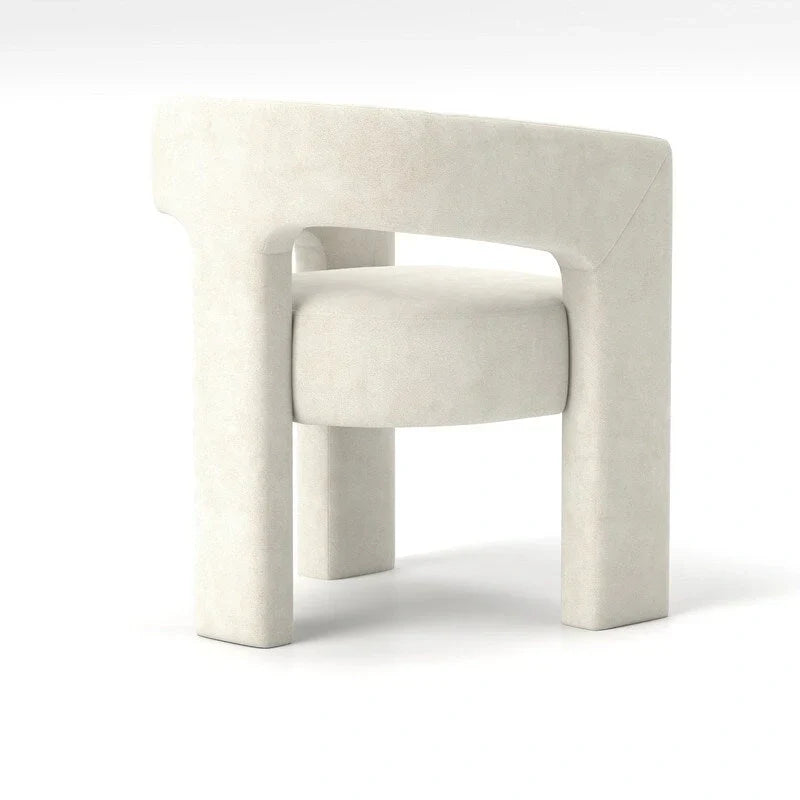 SEYNAR Contemporary Glam Velvet Dining Chair with Open-Back Design