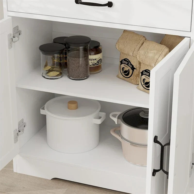 Rustic Farmhouse Sideboard Buffet Cabinet with 2 Drawers and 4 Doors for Storage