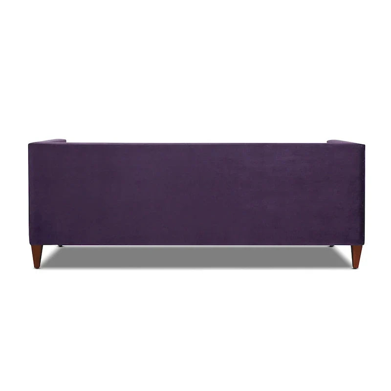 Jack 84 Mid-Century Modern Tuxedo Sofa with Decorative Bolster Pillows