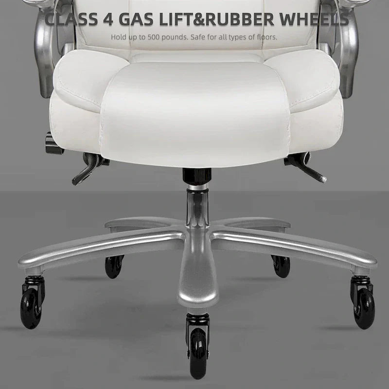 Bossin Big and Tall Executive Office Chair,500LBS Adjustable Lumbar Support Ergonomic Chair with High Back PU Leather Computer