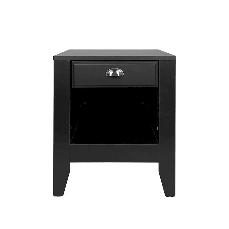 Set of 2 Foisy Faux Wood Nightstands with Drawer by Christopher Knight Home
