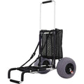 BENTISM Beach Cart for Sand, 165 lbs Capacity, Foldable, Adjustable Handle, 13′′ Balloon Wheels, Black