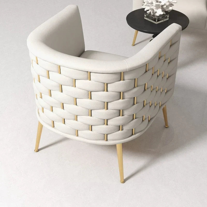 Set of 2 SEYNAR Mid-Century Modern Velvet Round Accent Chairs for Living Room