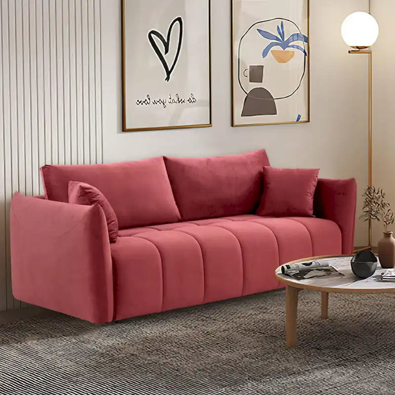 Mid-Century Modern 3-Seat Sofa – Perfect for Living Rooms, Apartments, Lounges, and Bedrooms
