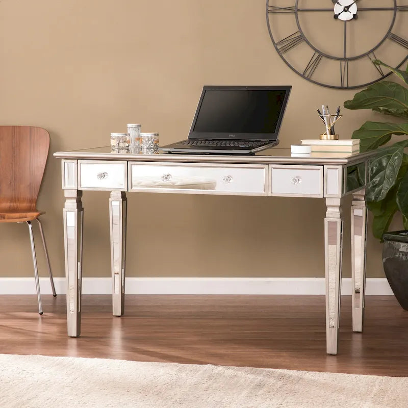 SEI Furniture Wheaton Glamorous Mirror Writing Desk
