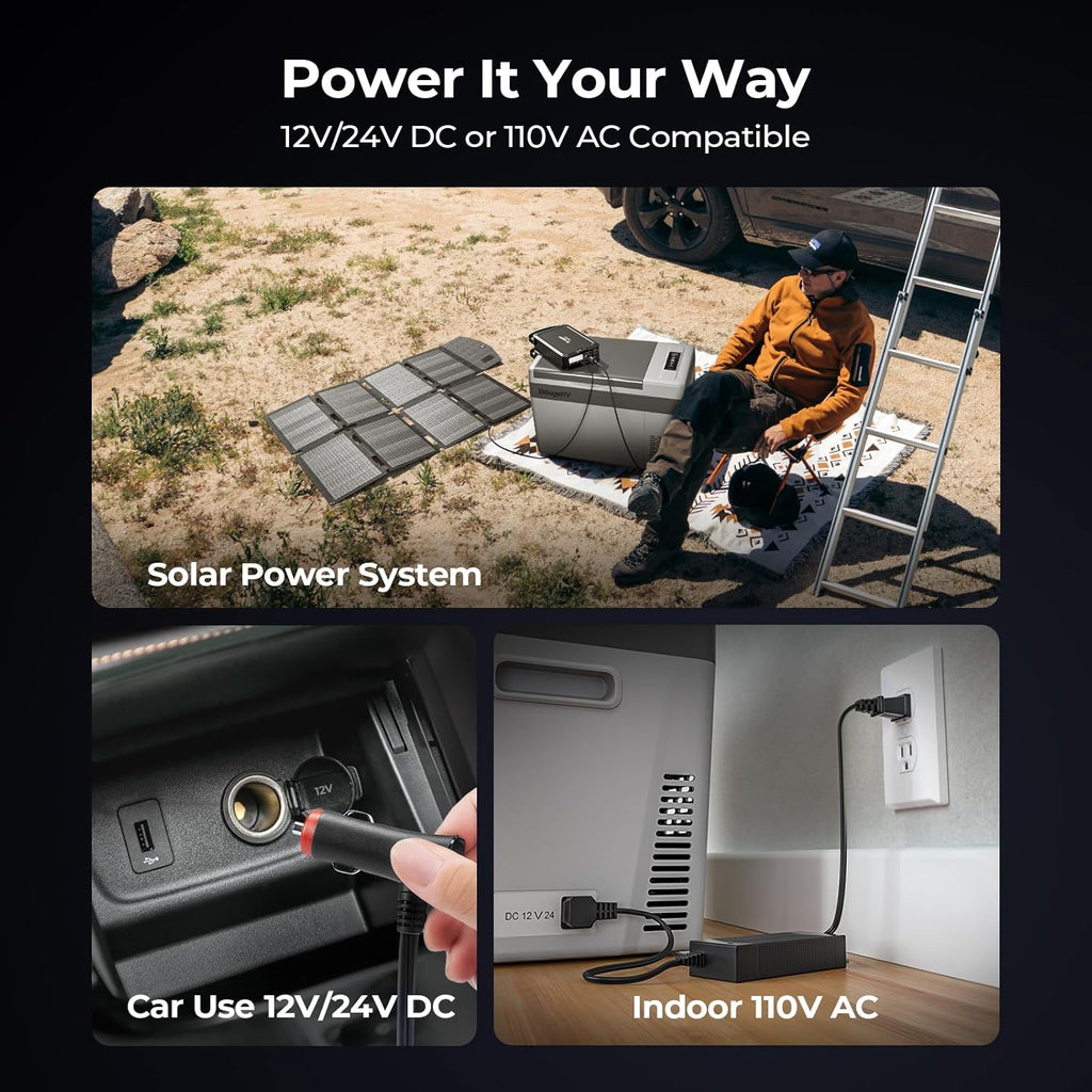 12 Volt Refrigerator 12V Car Fridge 23 Quart Portable Freezer Compressor Cooler 12/24V DC 110~240 Volt AC for Truck Van RV Camper SUV Travel Camping Road Trips Tailgating -7��~50��