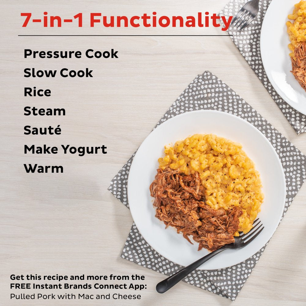 Instant Pot Duo 6 Qt Electric Pressure Cooker 7-In-1 with Easy-Release Steam Switch