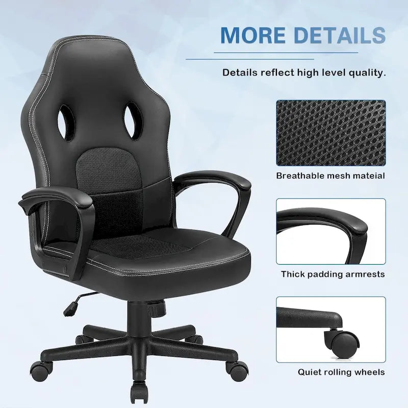 Homall Ergonomic High-Back Leather Gaming and Office Chair