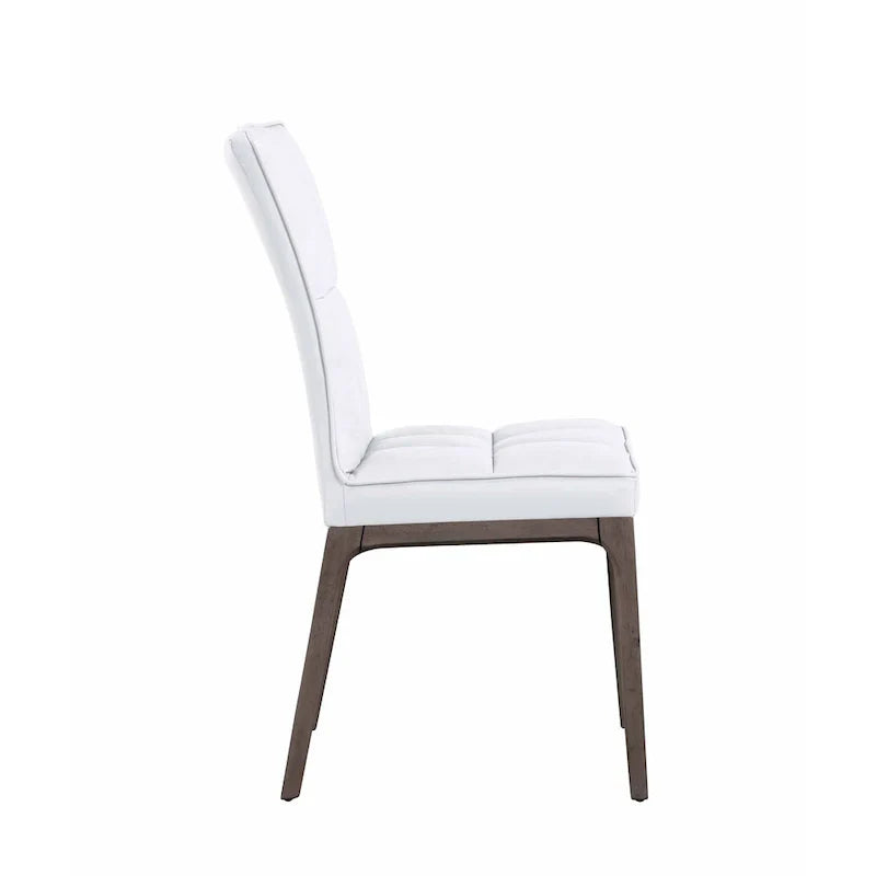 Set of 2 Contemporary Tufted Side Chairs with Sturdy Solid Wood Frame