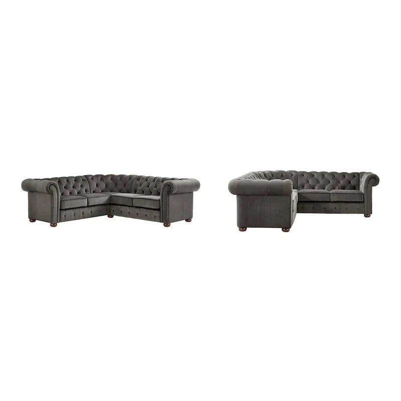 Gdansk 5-Person L-Shaped Chesterfield Sectional Sofa