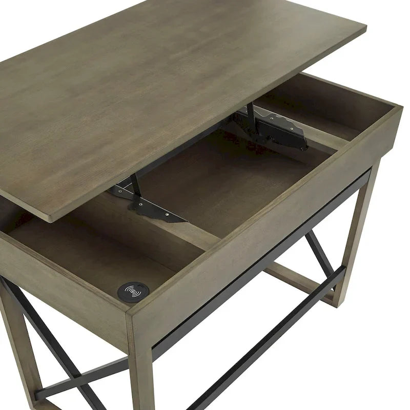iNSPIRE Q Modern Murali Lift-Top Desk with Integrated Charging Station
