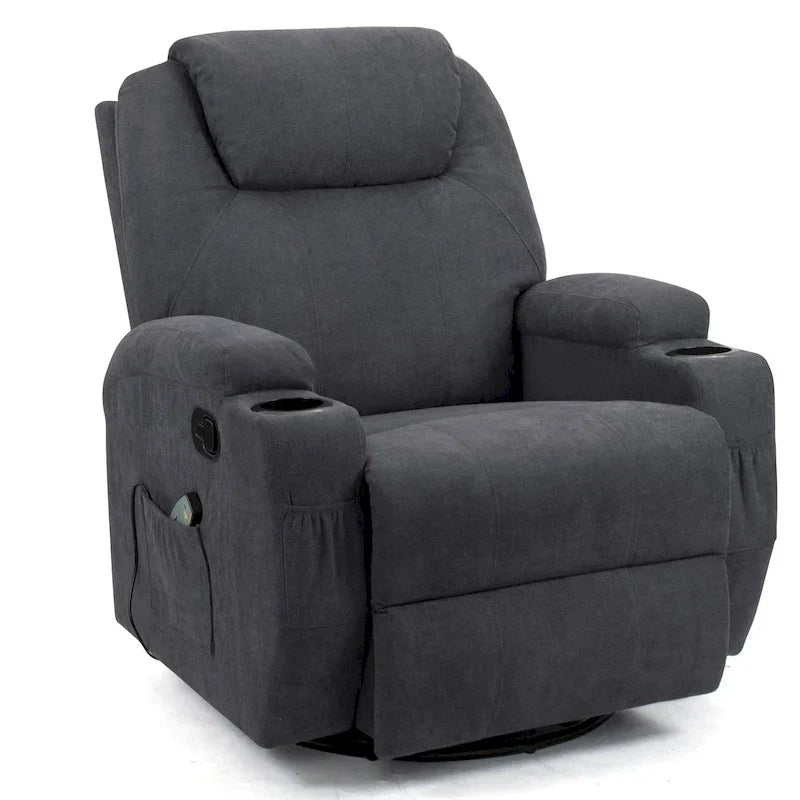 Homall Swivel Fabric Massage Recliner Chair for Living Room