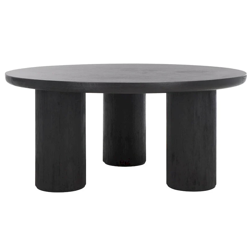SAFAVIEH Home Mork Round Coffee Table with 3 Legs - 40" W x 40" D x 18" H