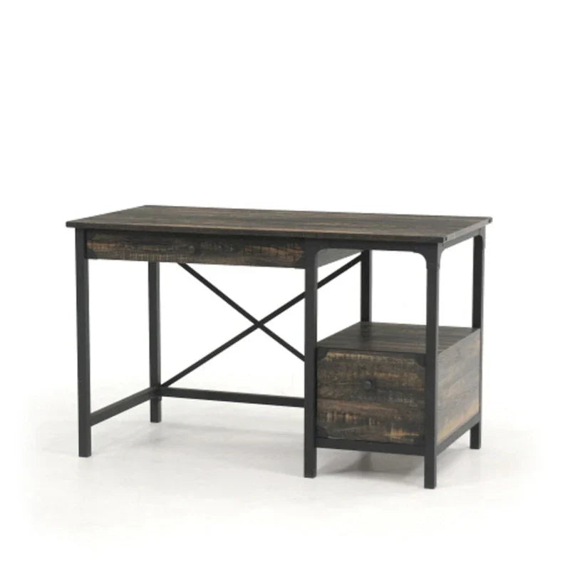 Rustic Industrial Computer Desk with Drawers