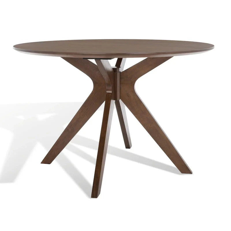 SAFAVIEH Couture Meiko 46-Inch Round Dining Table - Dimensions: 46" W x 46" D x 30" H