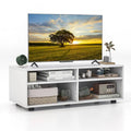 Gymax 4-Cubby TV Stand Media Console Entertainment Center