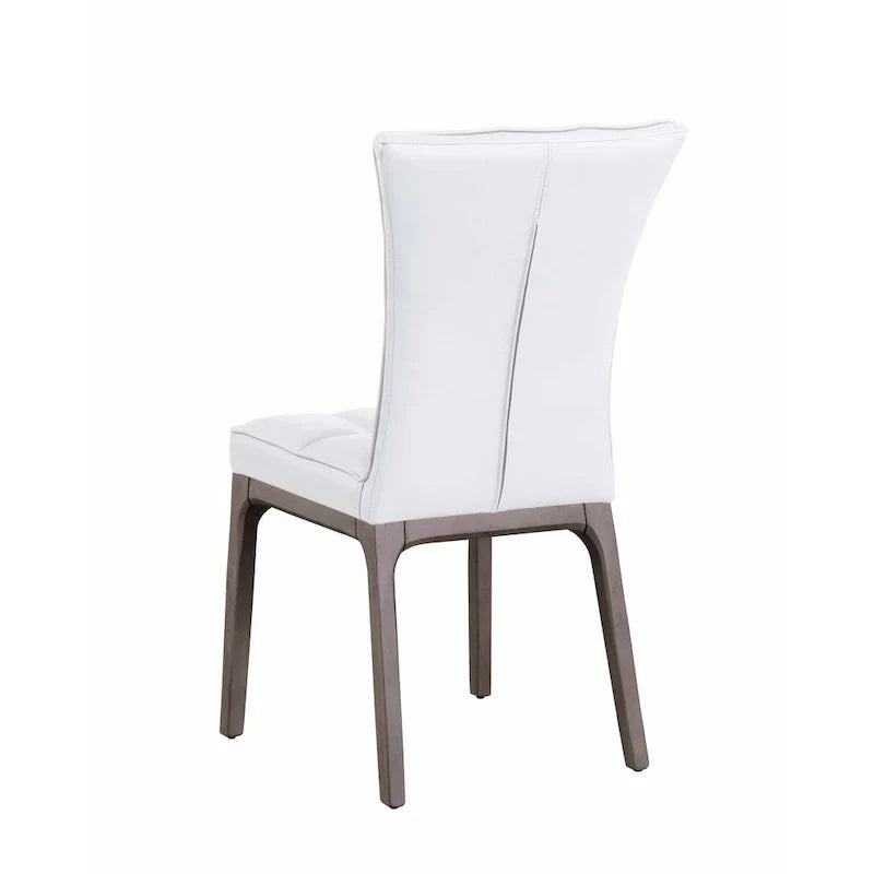 Set of 2 Contemporary Tufted Side Chairs with Sturdy Solid Wood Frame