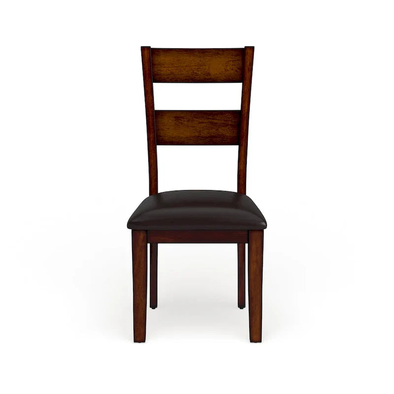 Set of 2 Paur Farmhouse Brown Wooden Dining Chairs by Furniture of America