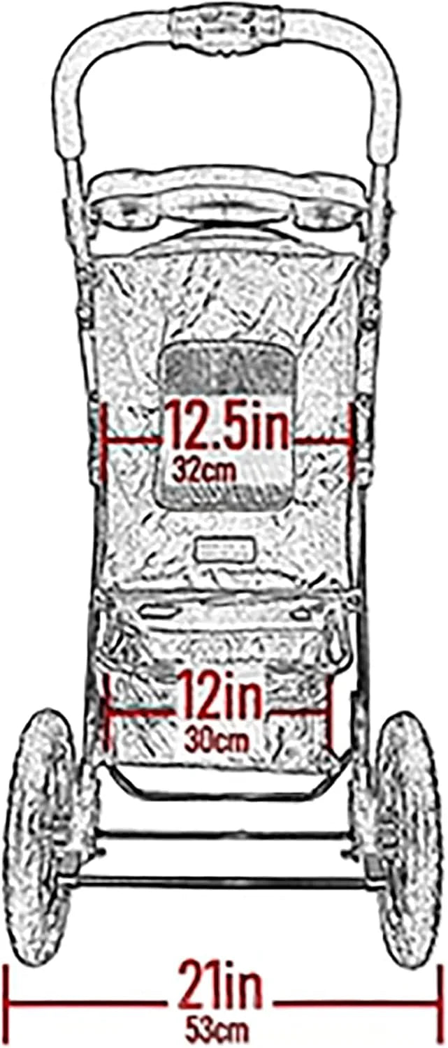 2025 No-Zip NV Pet Stroller for Cats/Dogs, Zipperless Entry, Easy One-Hand Fold, Gel-Filled Tires, Plush Pad + Weather Cover Included, 3 colors