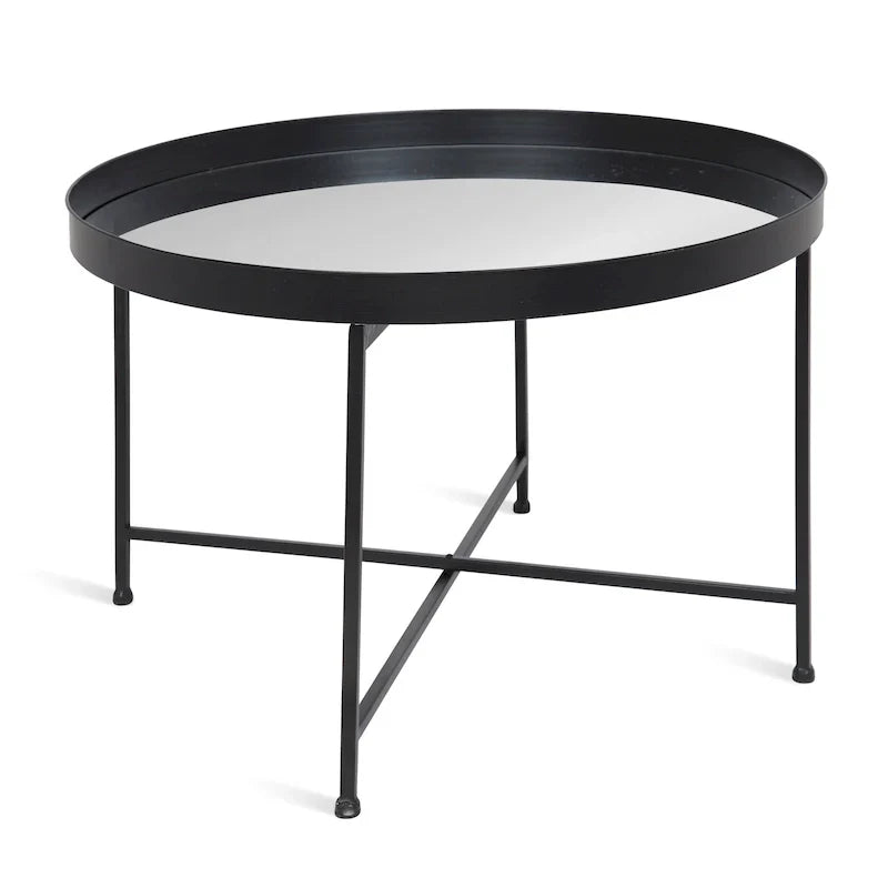 Kate and Laurel Celia 28.25-Inch Round Metal Coffee Table