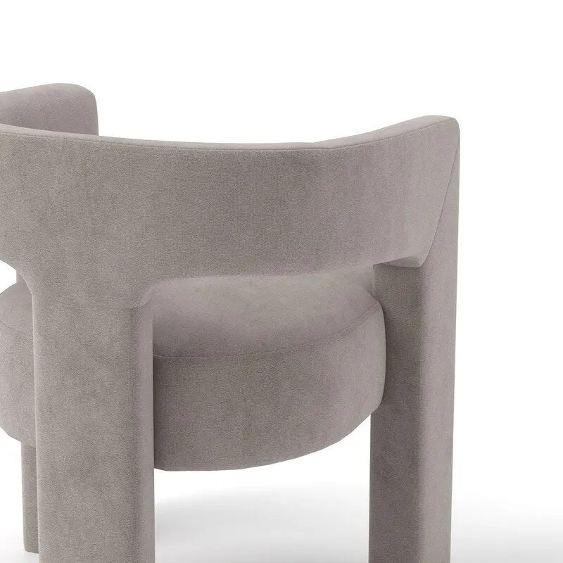 SEYNAR Contemporary Glam Velvet Dining Chair with Open-Back Design