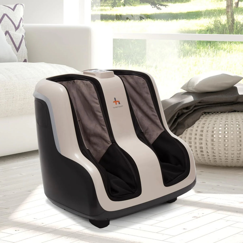 Reflex SOL Foot & Calf Massager w/ Heat - Plantar Fasciitis Relief + Circulation + Shiatsu Deep Kneading + Vibrating for Stress + Compression - Adjustable for Women and Men up to Size 12