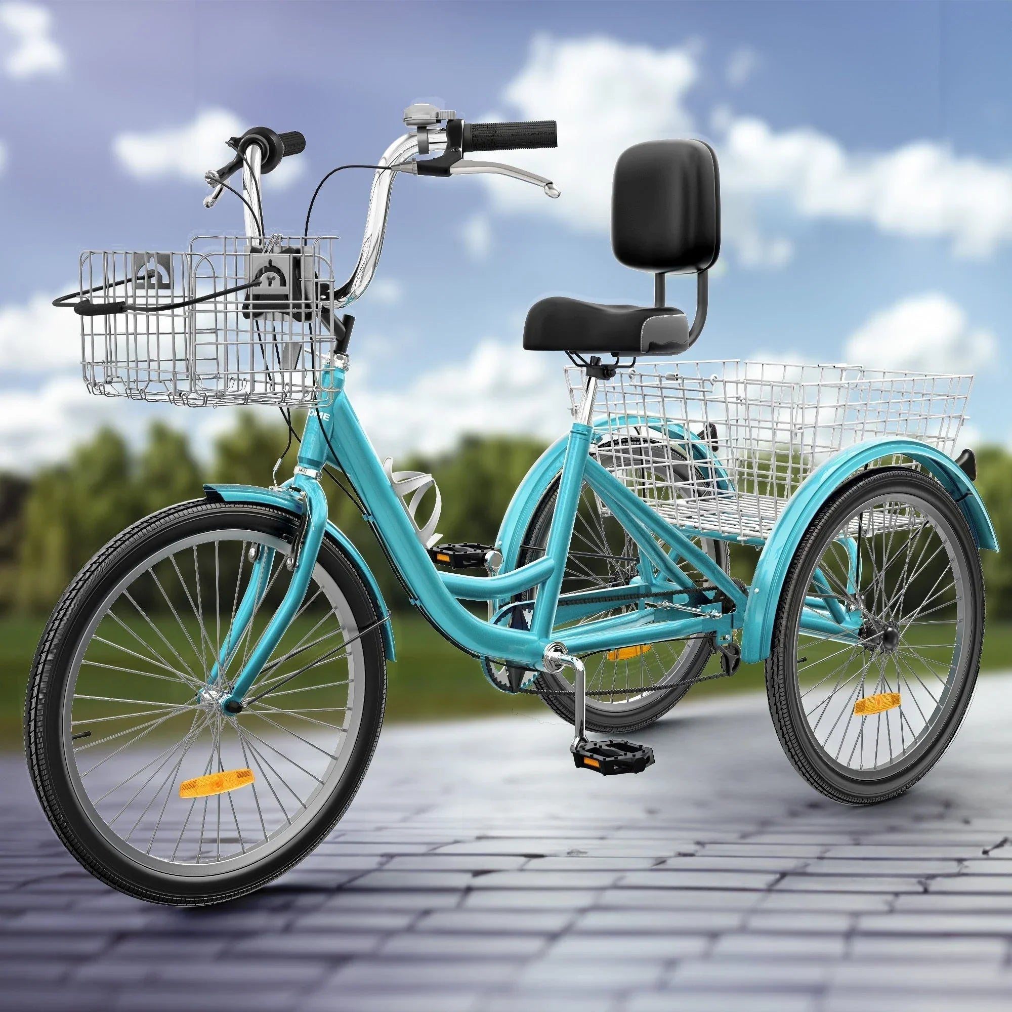 26 Adult Tricycle 3 Wheel Bikes 7 Speed Trike Bike