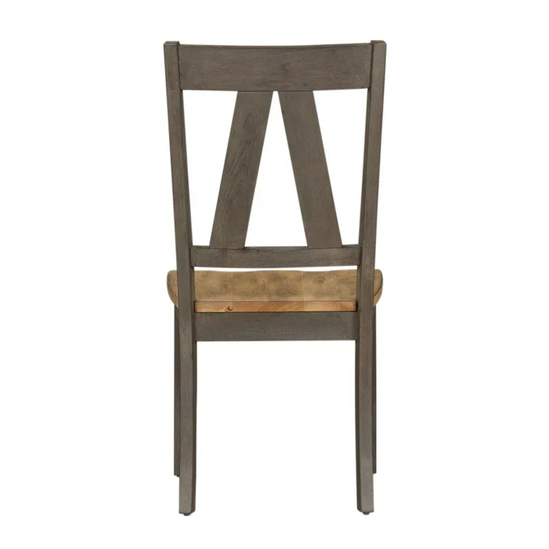 Lindsey Farm 7-Piece Trestle Table Set in Gray and Sandstone