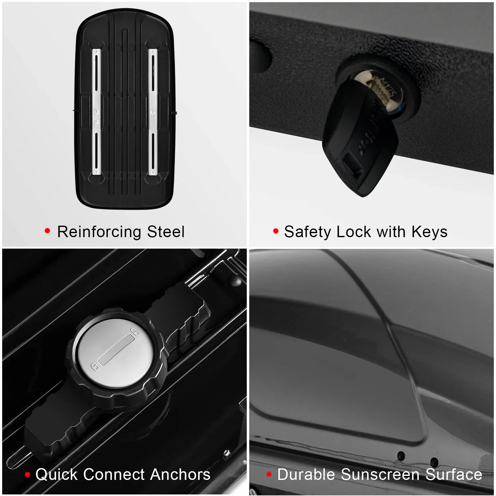 Cargo Box, Waterproof Rooftop Cargo Carrier, Heavy Duty Roof Storage Box