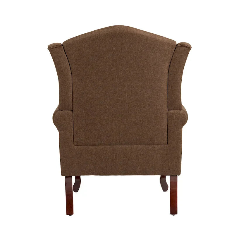 2 Set Traditional Wingback Accent Chairs Upholstered Armchair