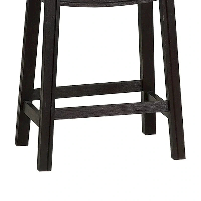 Set of 2 Gray Curved Leatherette Counter Stools with Nailhead Trim