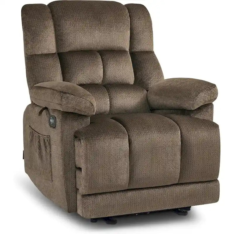 MCombo Heated Massage Electric Recliner Chair for Living Room - Fabric R6233