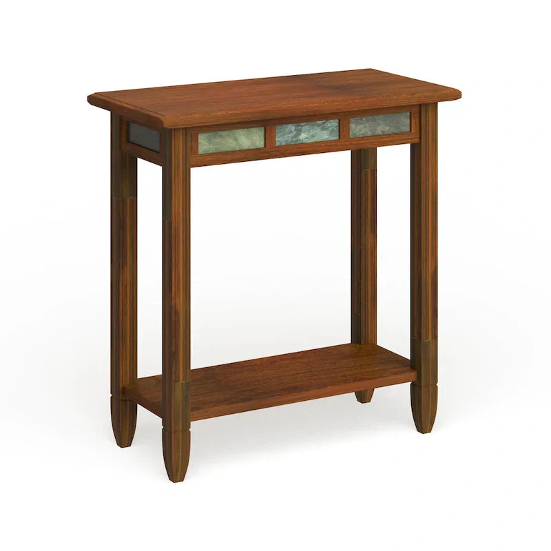 Leick Home Rustic Slate Side Table Featuring USB-C Charging Port