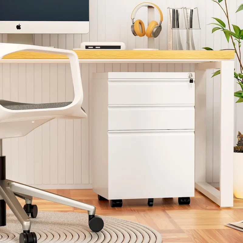 Metal Locking File Cabinet with 3 Drawers for Home Office