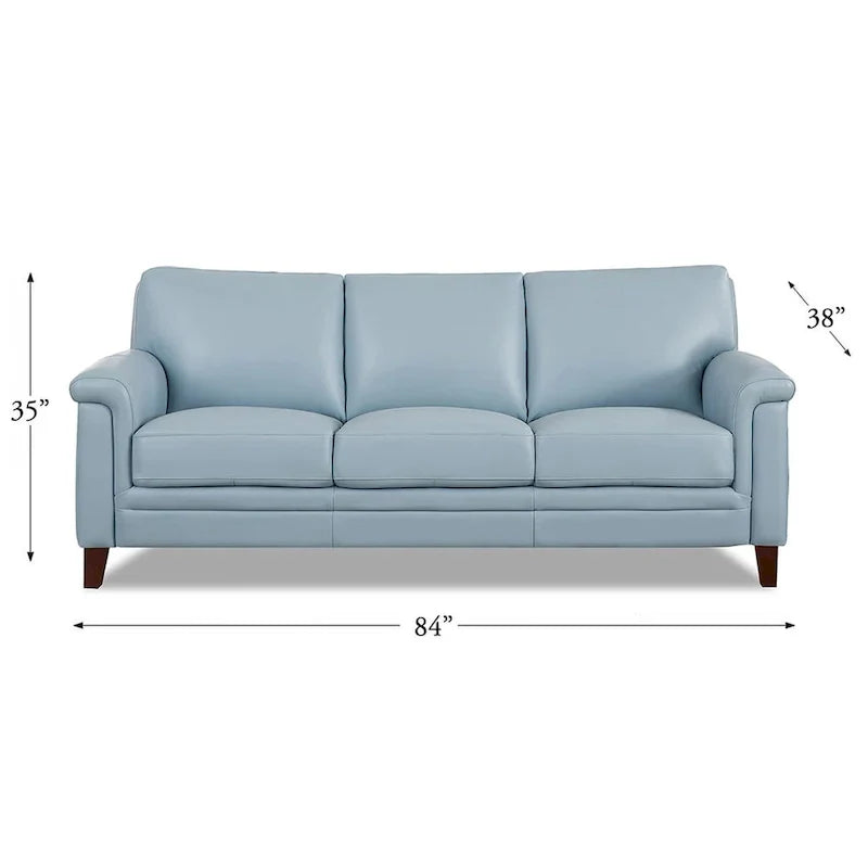 Hydeline Westcott Premium Top Grain Leather Sofa with Memory Foam and Spring Support
