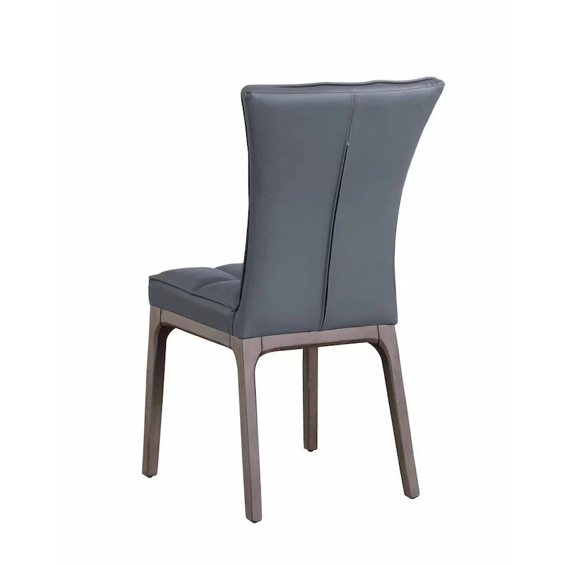 Set of 2 Contemporary Tufted Side Chairs with Sturdy Solid Wood Frame