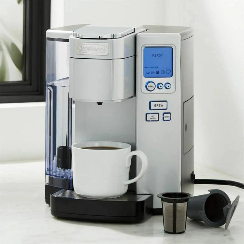 Cuisinart SS-10P1 Coffee Maker Single Serve 72-Ounce Reservoir Coffee Machine, Programmable Brewing and Hot Water Dispenser, Stainless Steel
