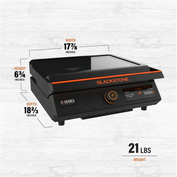 2025 Blackstone E-Series 17" Electric Tabletop Griddle with Hood, Black