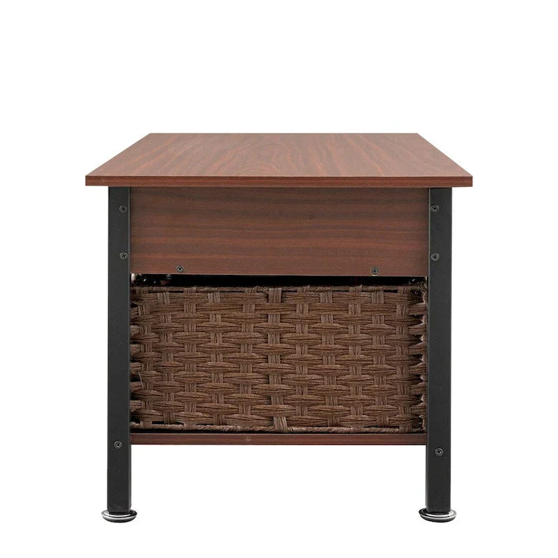 Metal Coffee Table with Lift-Top and Concealed Storage