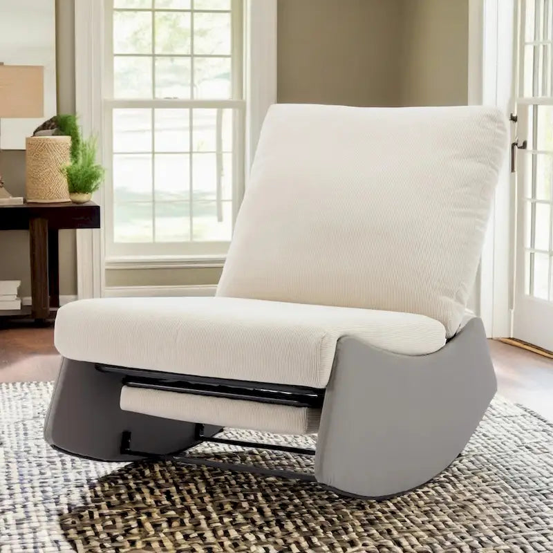 GDFStudio Contemporary Rocking Recliner with Footrest