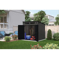Modernist 7 ft. 2.5 in. x 7 ft. 3.5 in. x 7 ft. 5.5 in. Resin Storage Shed