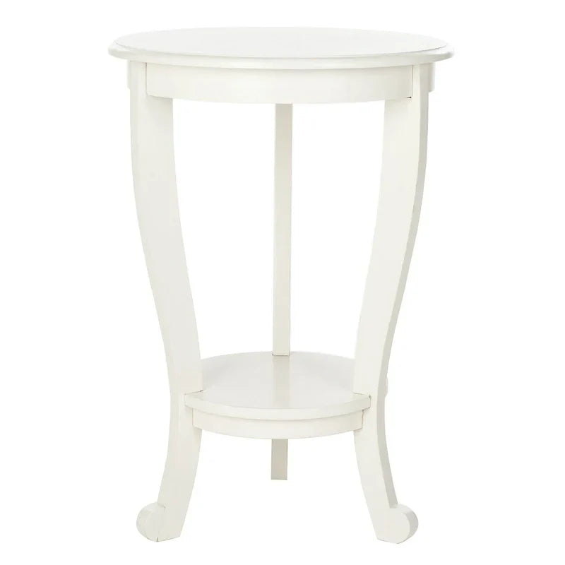 SAFAVIEH Carlotta Grey Pedestal Side Table - Dimensions: 18.1" W x 18.1" D x 26" H